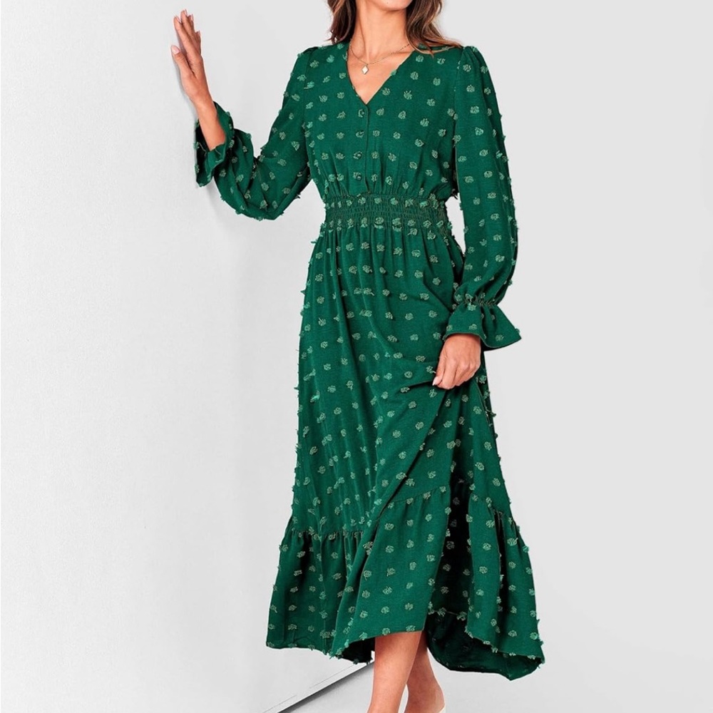 ❤️NWT Elegant Green Maxi Dress